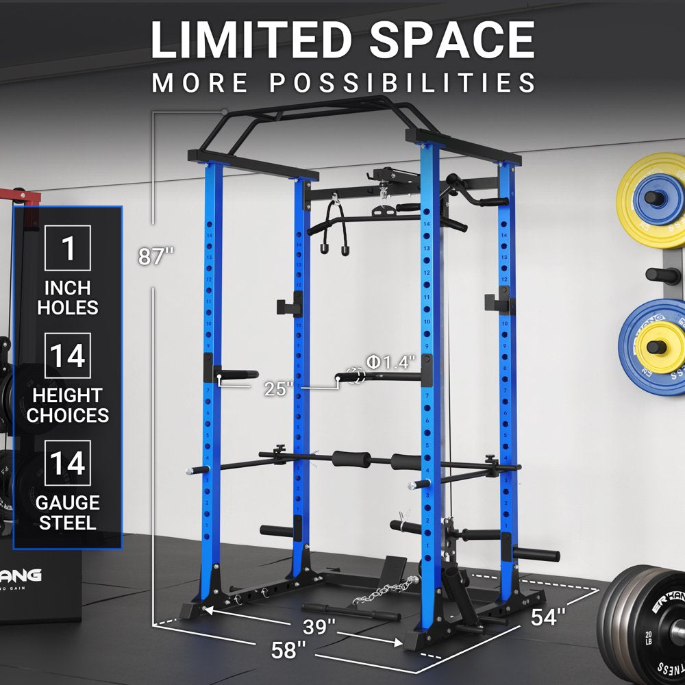 1200LB Capacity All-In-One Weight Cage For At Home Gym 