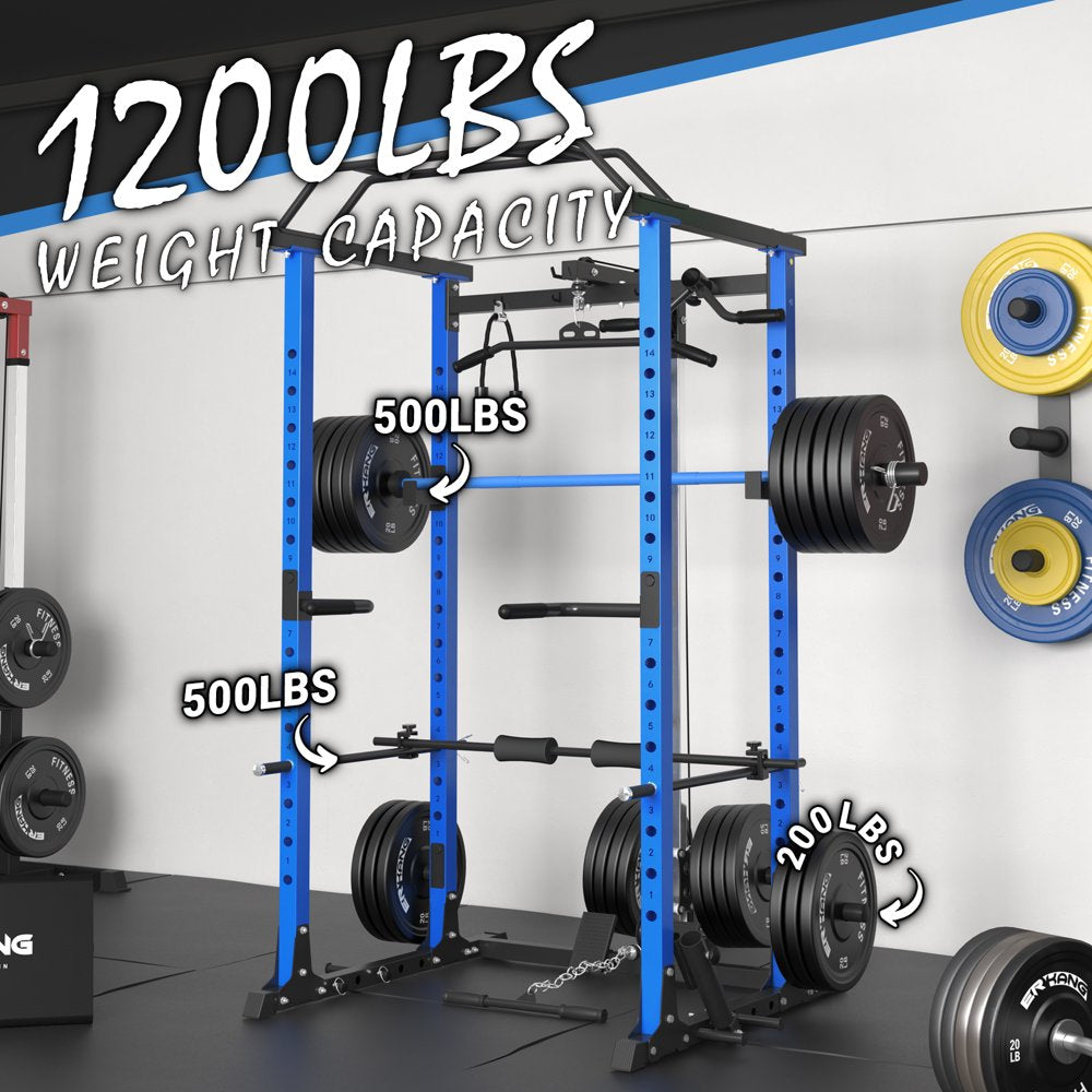 1200LB Capacity All-In-One Weight Cage For At Home Gym 